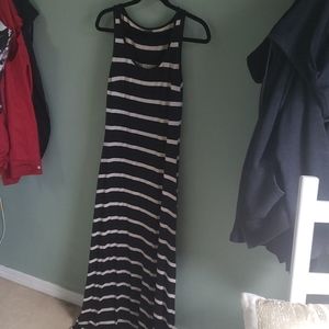 Black and white stripped dress